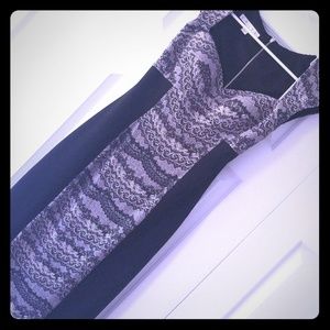 Black and Cream Evening Dress